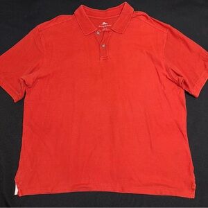 Tommy Bahama cotton Polo Shirt dark orange men’s XL